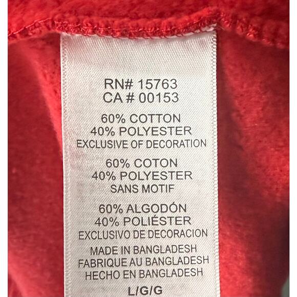 Champion Womens Sweatshirt Top Size Large Red Ohio Buckeyes Embroidered - Picture 6 of 6